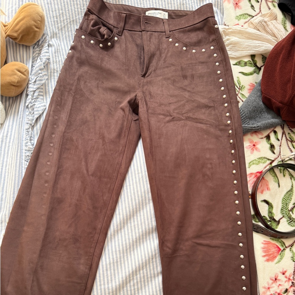 Abercrombie & Fitch Chocolate Brown High Waist Pants